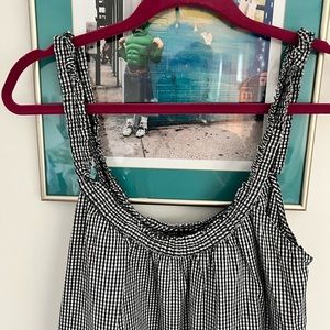 Zara Gingham printed short tank dress